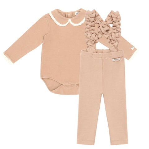 Donsje Girls Rose Mocha Enzi Legging Set