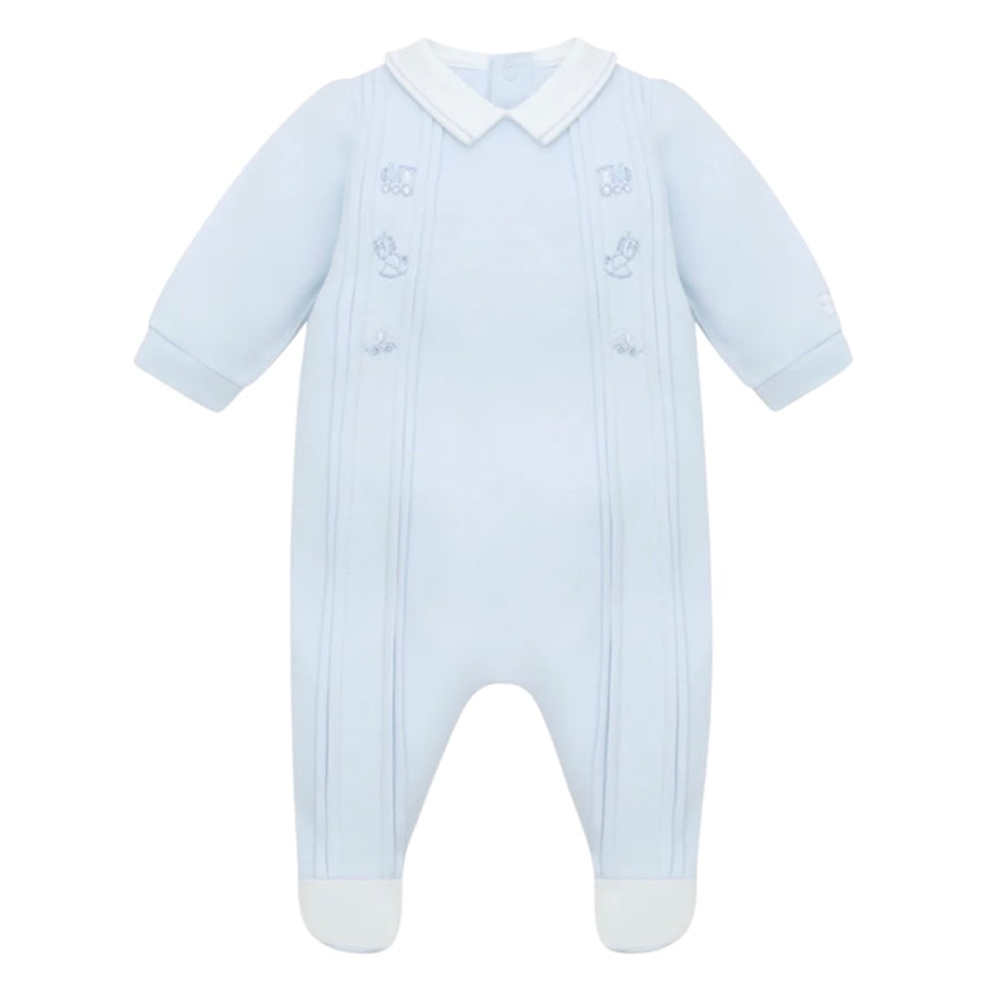 Emile Et Rose Baby Boys Blue 'Lewis' Babygrow
