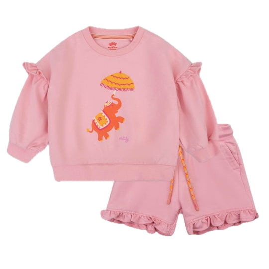 Girls Candy Pink Short Set