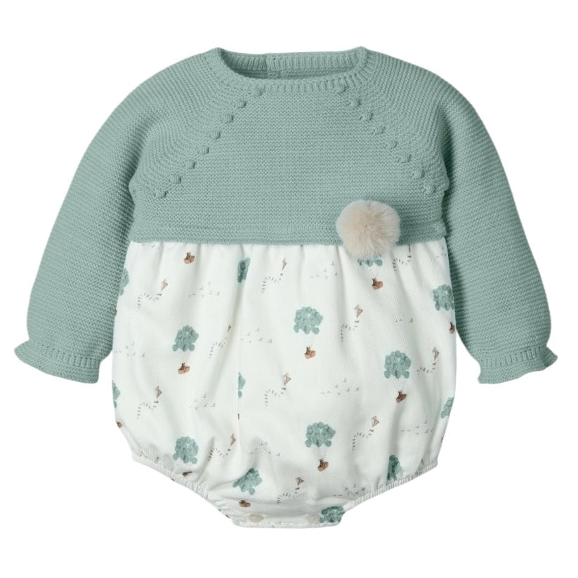 Mac Ilusion Baby Boys Green Knitted Romper