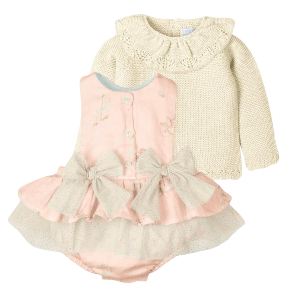 Mac Ilusion Baby Girls Pink Horse Knitted Set