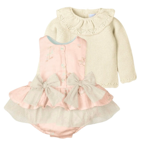 Mac Ilusion Baby Girls Pink Horse Knitted Set