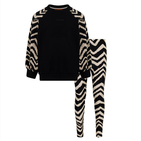 Missoni Kids Girls Black Zig Zag Legging Set