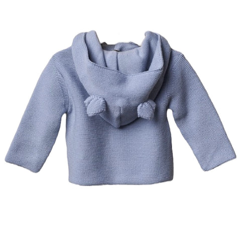 Wedoble Baby Boys Blue Knit Teddy Jacket