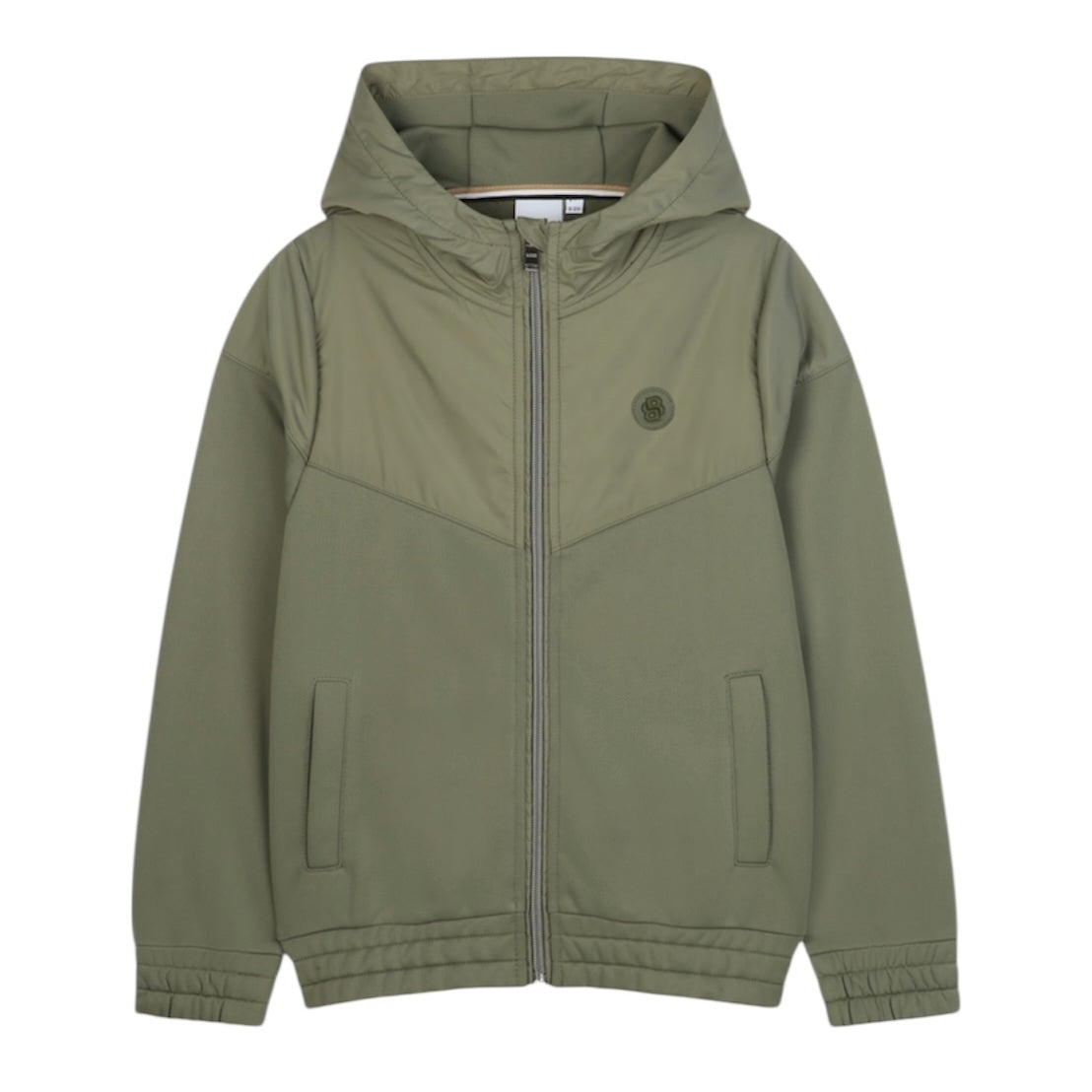 Boss Boys Green Hooded Cardigan