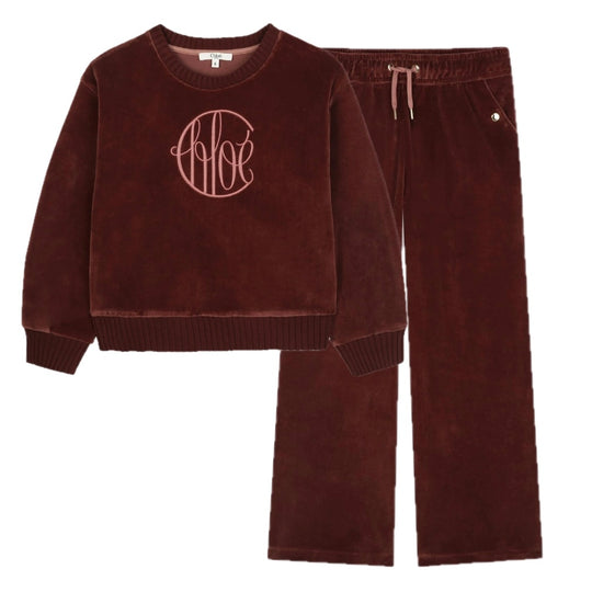 Girls Maroon Tracksuit