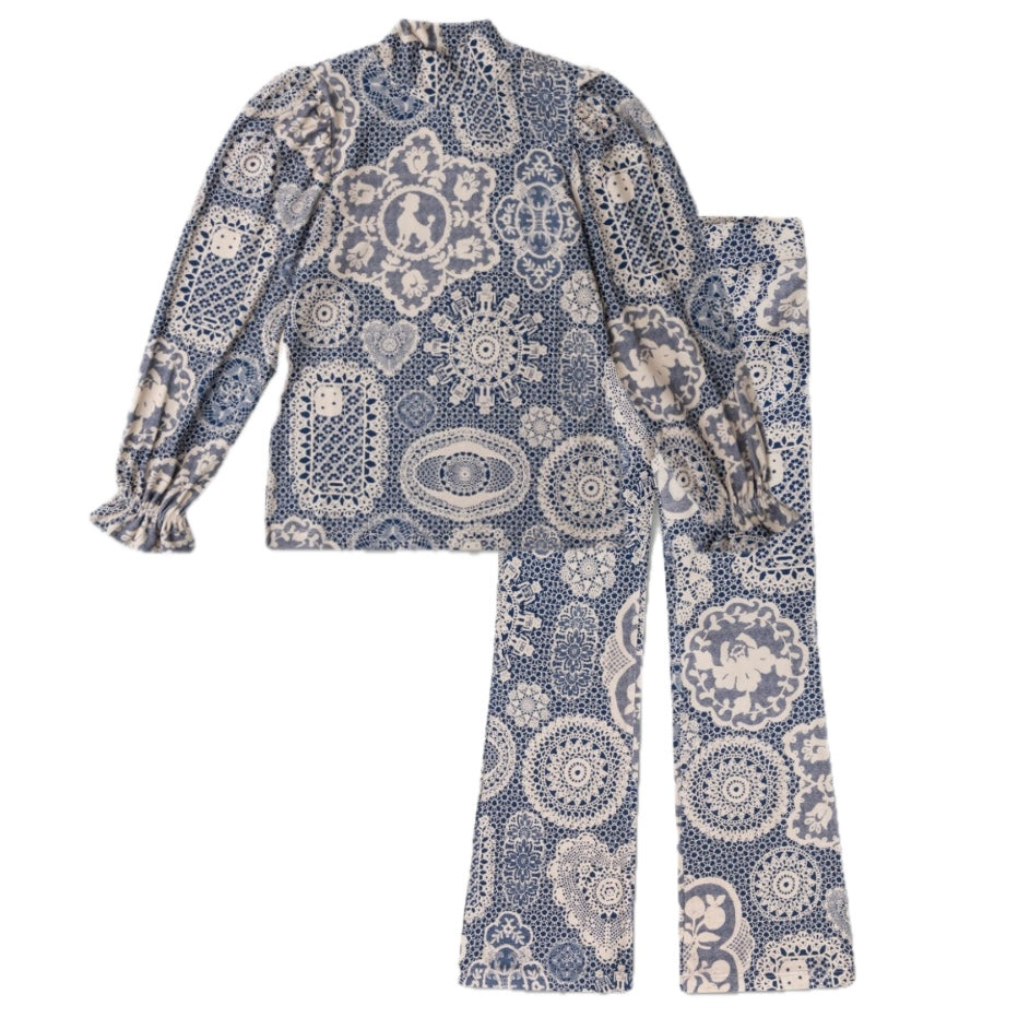 Girls Blue Toulouse Legging Set