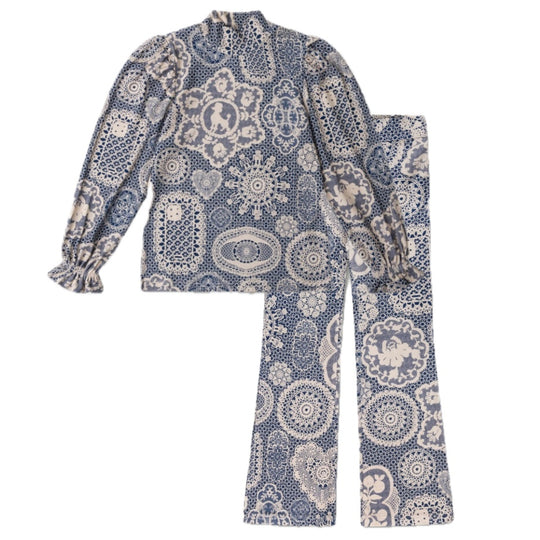 Girls Blue Toulouse Legging Set