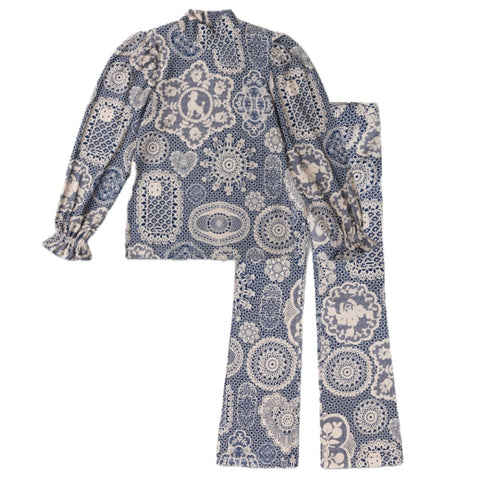 Girls Blue Toulouse Legging Set