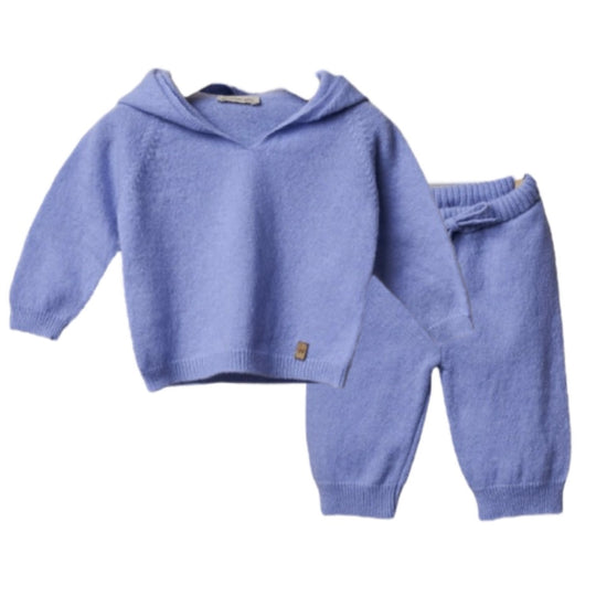 Boys Blue Knit Tracksuit