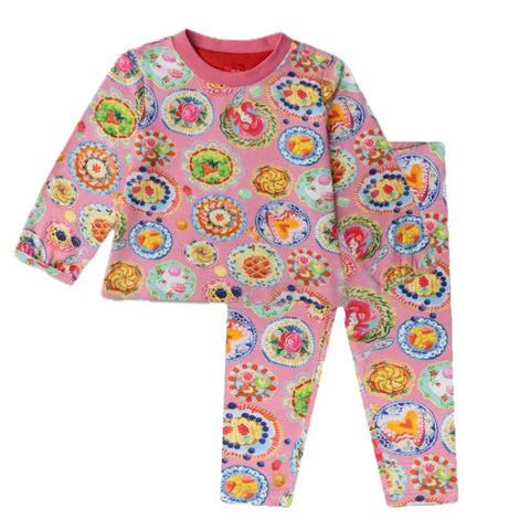 Girls Pink Tempo Cake Legging Set