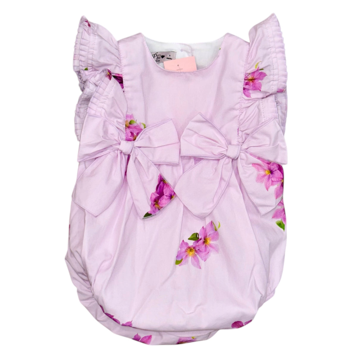 Phi Clothing Baby Girls Lilac Flower Romper