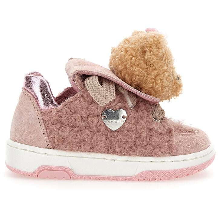 Monnalisa Baby Girls Pink Teddy Trainer