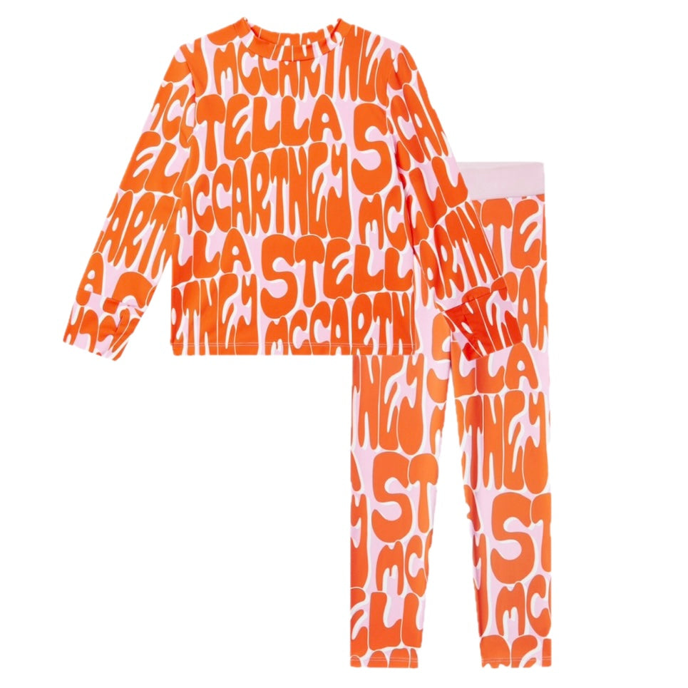 Stella McCartney Kids Girls Pink Logo Legging Set