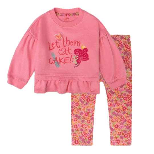 Girls Pink Hupsy Pink Legging Set