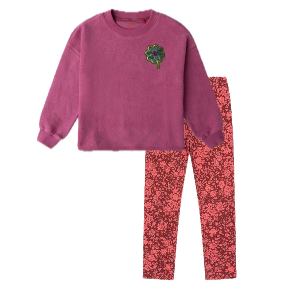 Girls Violet Hop Fleece Legging Set