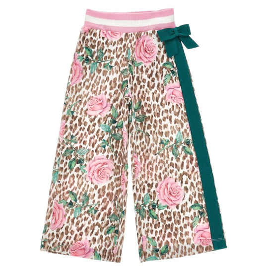 Girls Pink Leopard Trousers