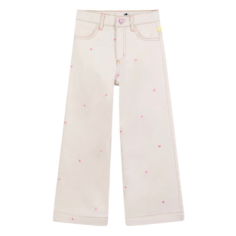 Billieblush Girls Cream Heart Jeans