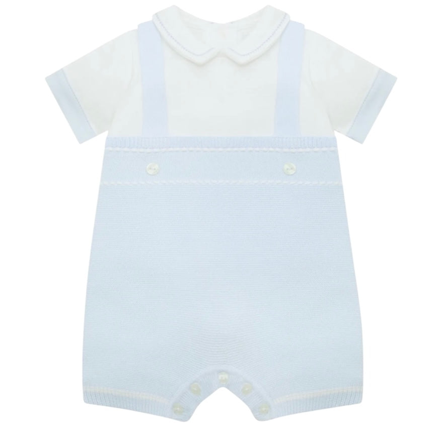 Emile Et Rose Baby Boys Blue 'Lowe' Knitted Romper
