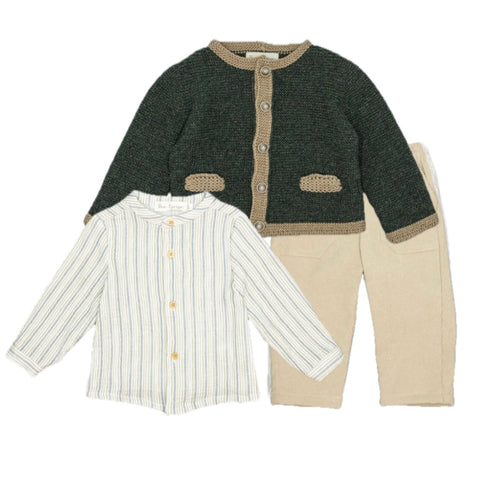 Fina Ejerique Boys Khaki Marino Wool Set