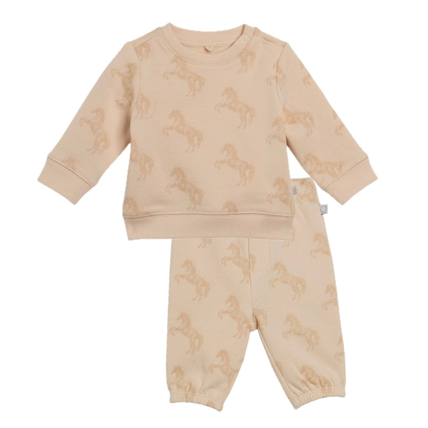 Stella McCartney Kids Girls Beige Horse Tracksuit