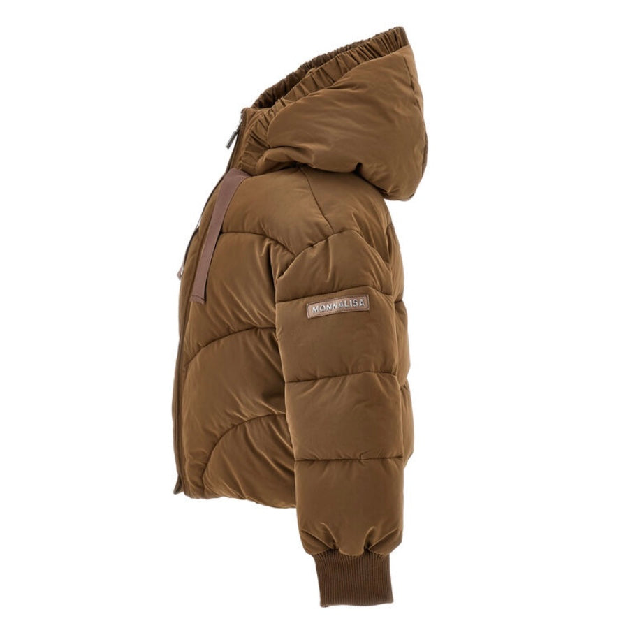 Monnalisa Girls Darkbrown Coat