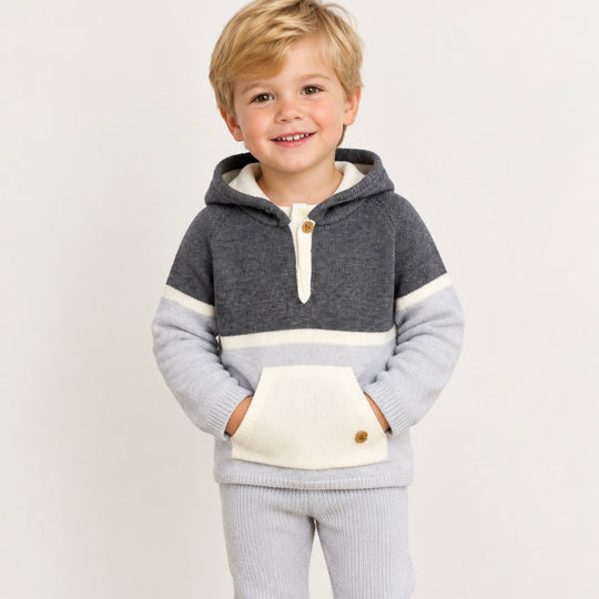 Boys Grey Knitted Set
