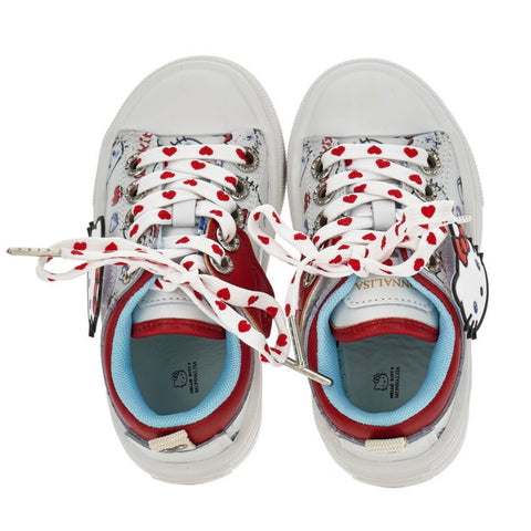 Monnalisa Girls White Hello Kitty Trainers