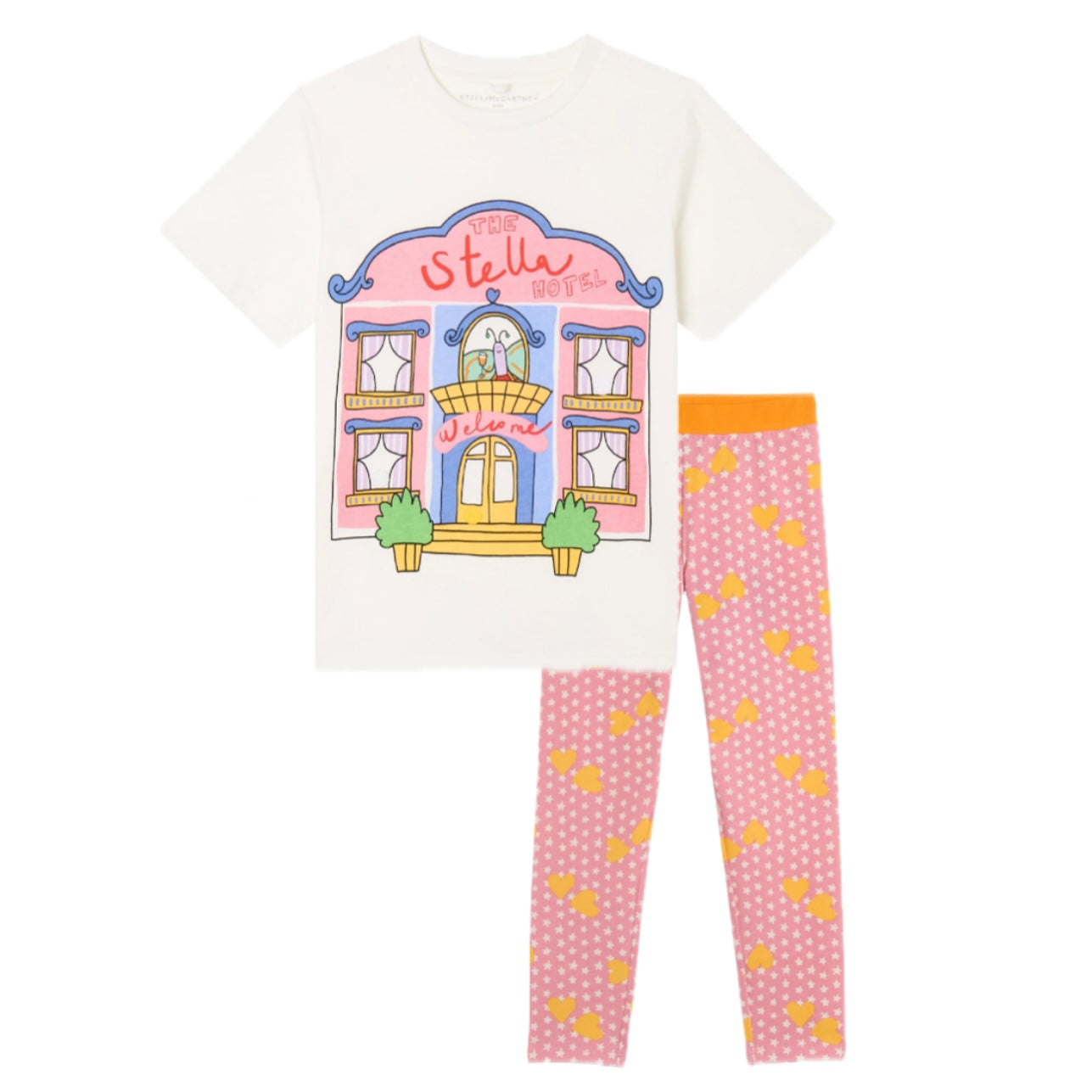Stella McCartney Kids Girls White House Heart Legging Set