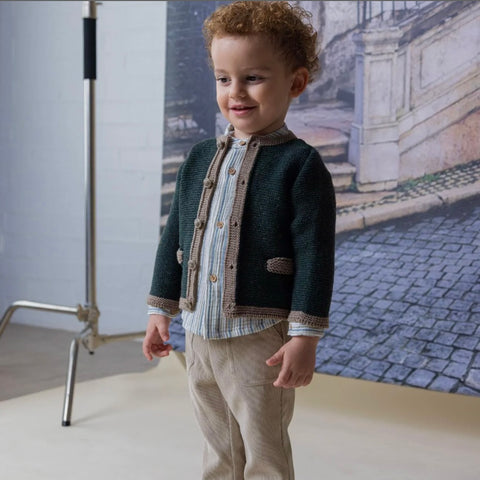 Fina Ejerique Boys Khaki Marino Wool Set