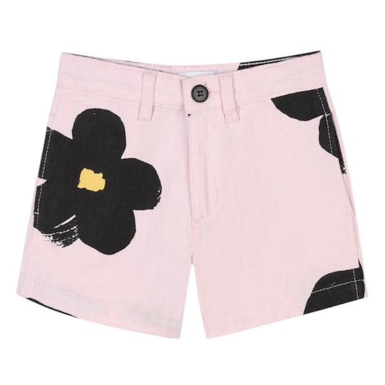 Girls Pink Flower Short