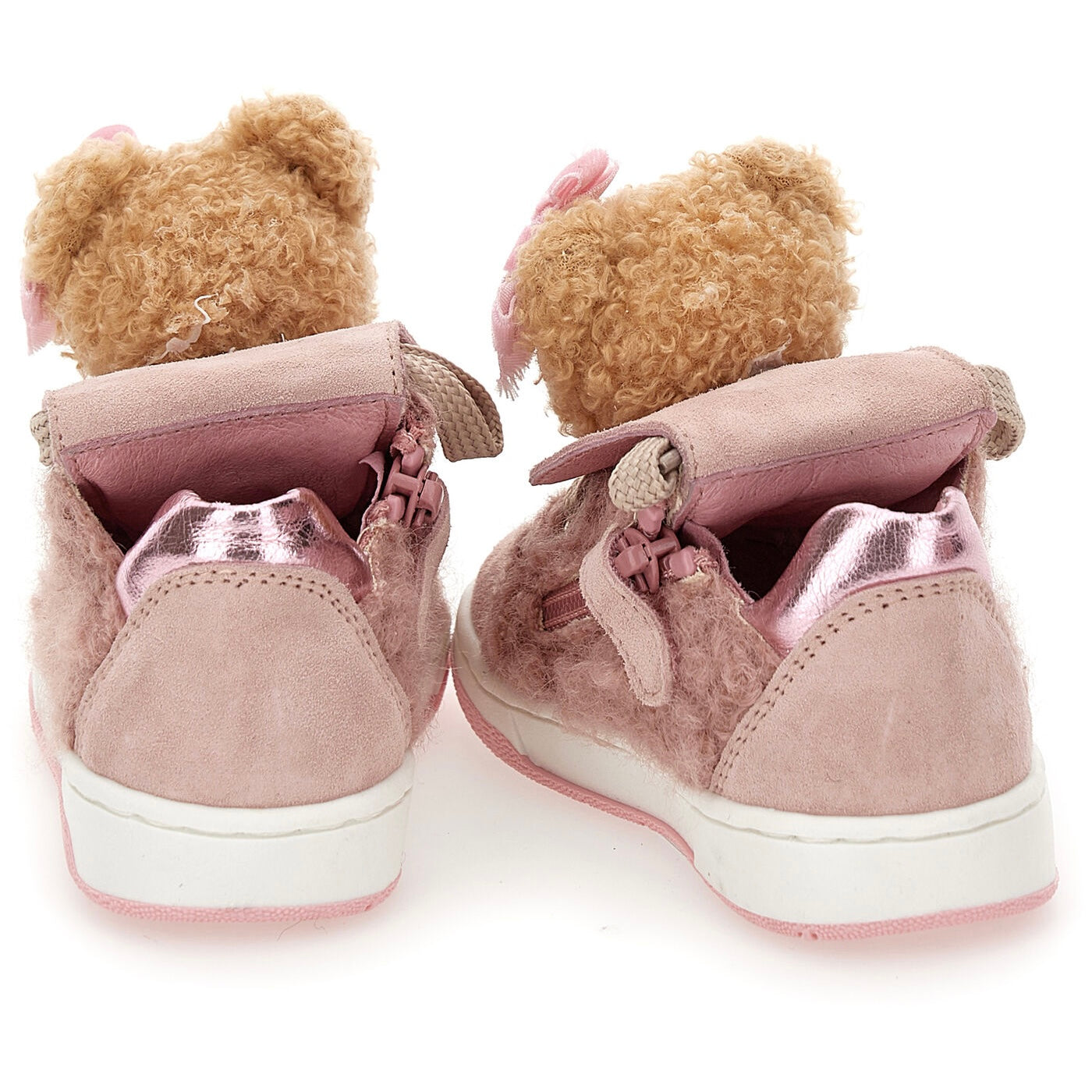 Monnalisa Baby Girls Pink Teddy Trainer