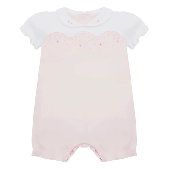 Baby Girls Pink Knitted ‘Lavinia’ Romper