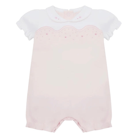Emile Et Rose Baby Girls Pink Knitted ‘Lavinia’ Romper