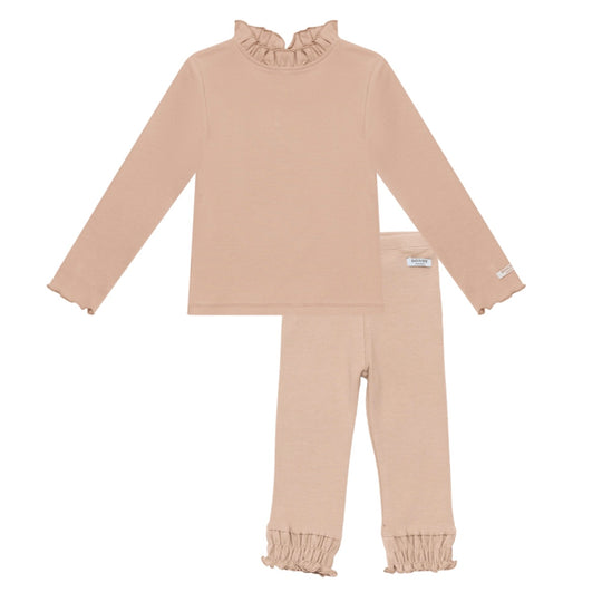 Girls Rose Mocha Milah Legging Set