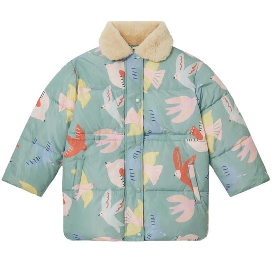Girls Green Dove Coat