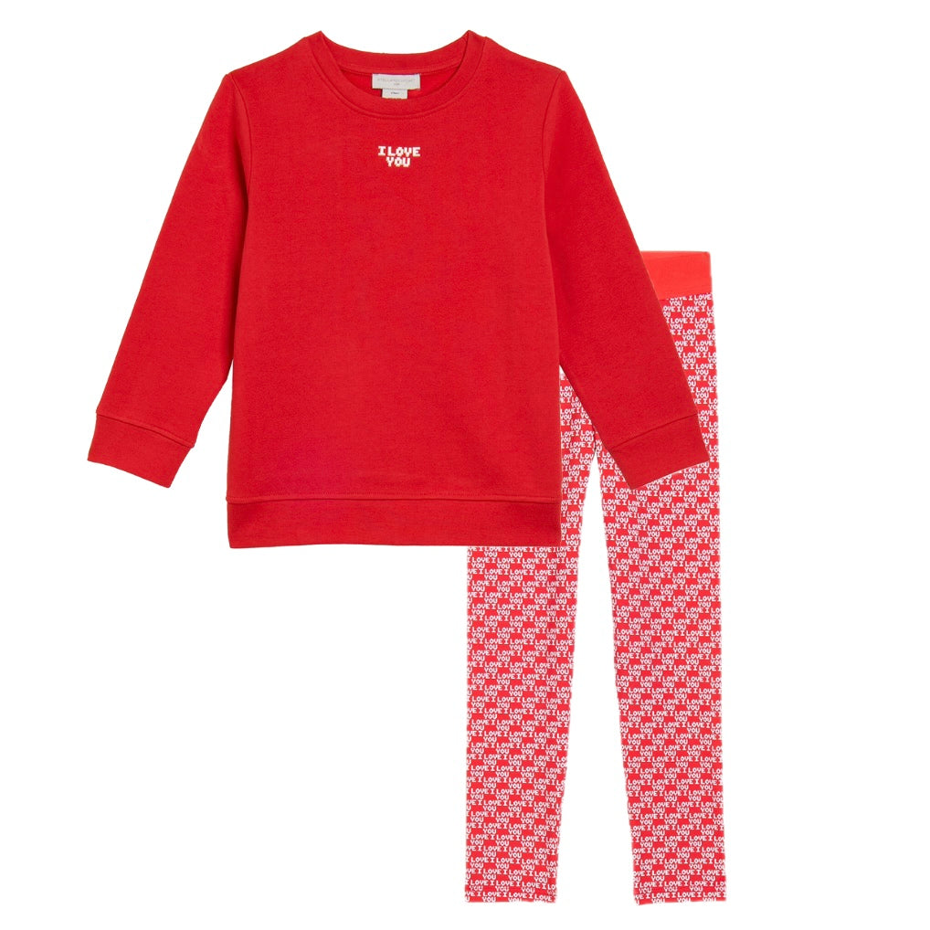 Stella McCartney Kids Girls Red Love Legging Set