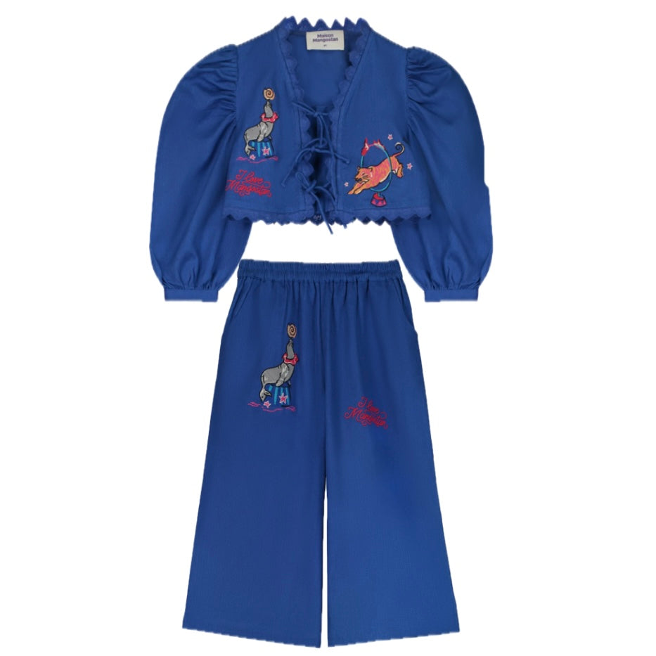 Maison Mangostan Girls Navy Circus Set