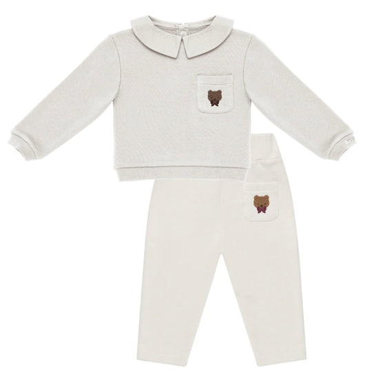 Boys Cream Bear Set