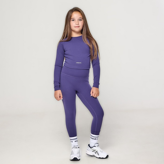 Girls Purple Legging Set