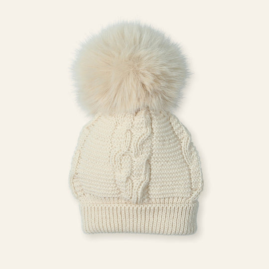 Baby Cream Knitted Hat
