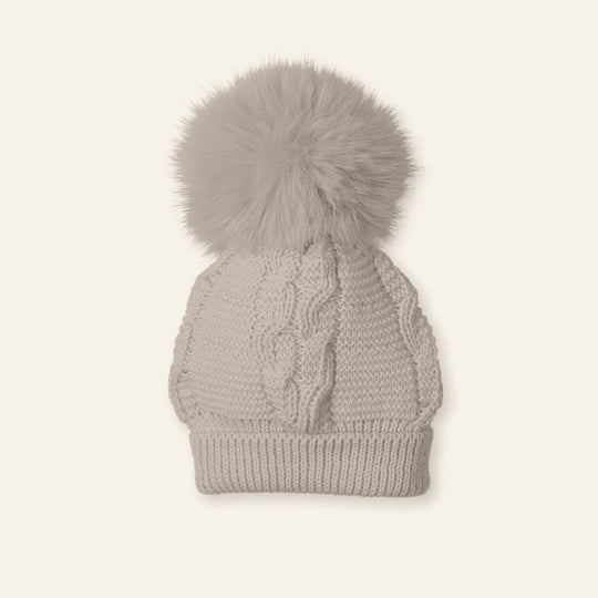 Baby Beige Knitted Hat