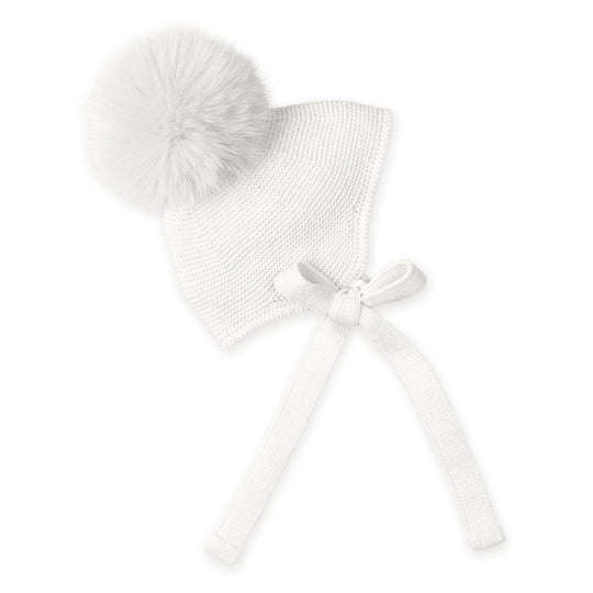 Unisex White Pom Pom Hat