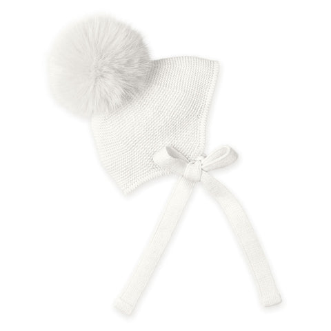 Mac Ilusion Unisex White Pom Pom Hat