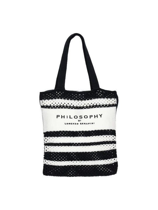 Girls Cream And Black Bag