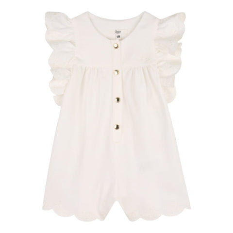 CHLOE Girls Offwhite All In One