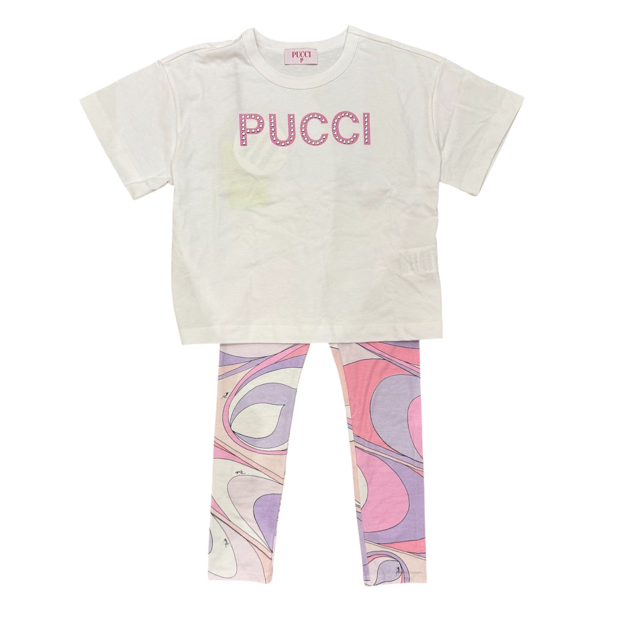 Emilio Pucci Girls Pink Legging Set