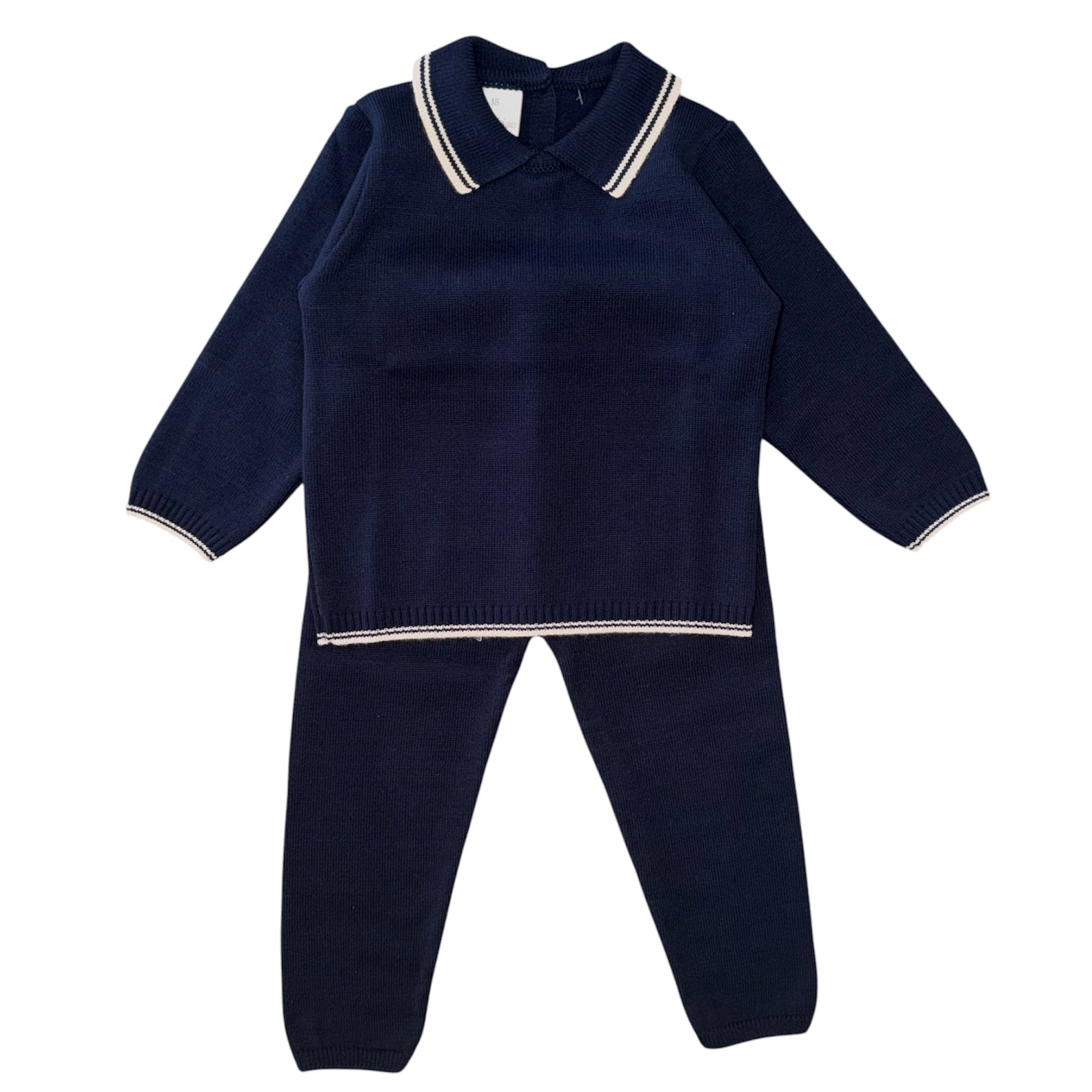 Granlei Boys Navy Knitted Polo Set