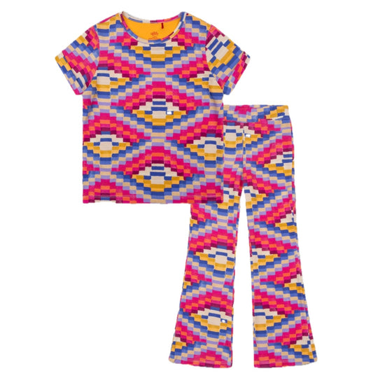 Girls Pink Tucky Legging Set
