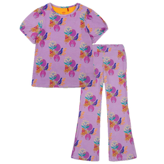 Girls Marigold Purple Legging Set